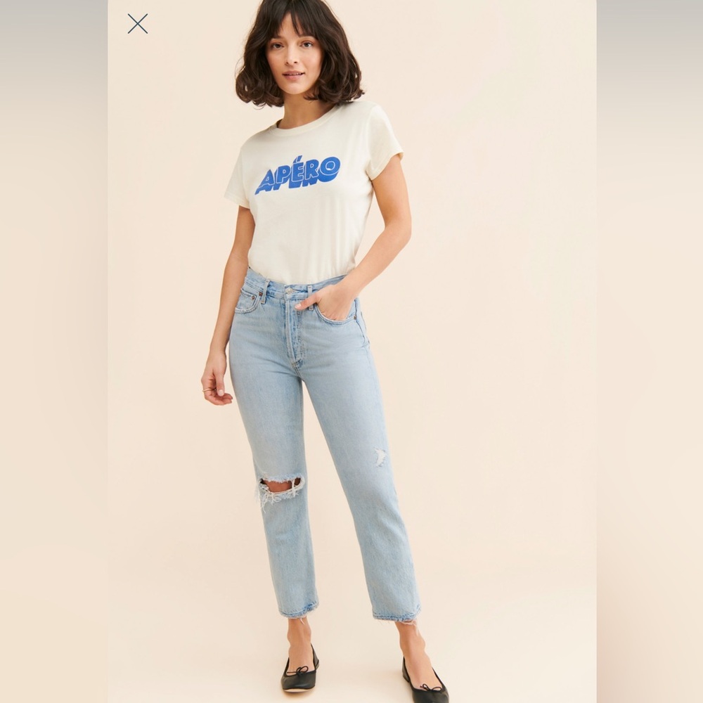 AGOLDE | Riley High-Rise Cropped Straight Jeans